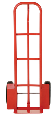 Front view of steel hand truck.